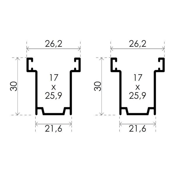 Guida in alluminio per tapparelle New Solar Elephant 02N