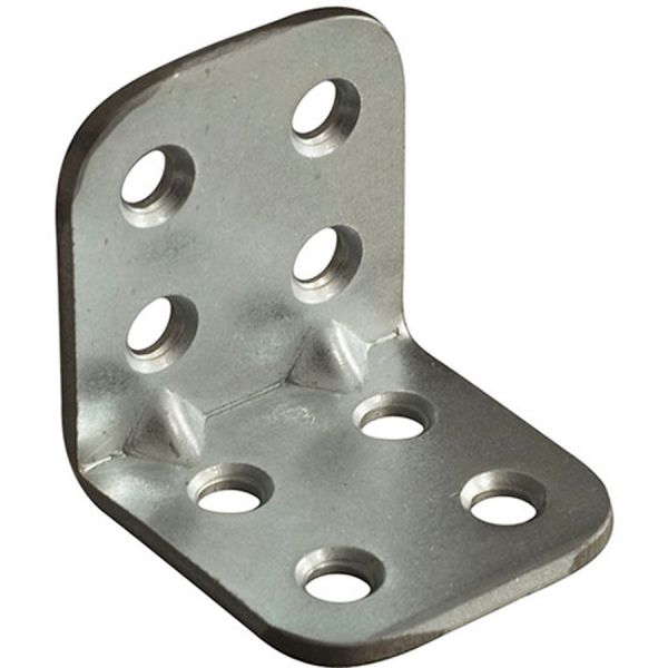 piastra per travi piegata nervata zincata bianca l 30zb