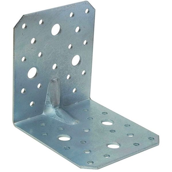 piastra per travi piegata nervata zincata bianca l 90zb