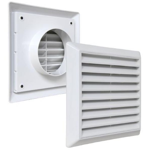 griglia tonda ad alette fisse per aerazione canalizzata