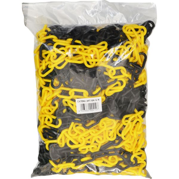 catena segnaletica giallo/nero in pvc