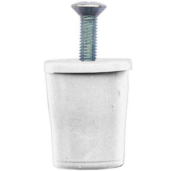 tappo d'arresto in nylon bianco per tapparella