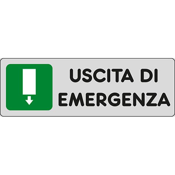 segnaletica adesiva di informazione argento 