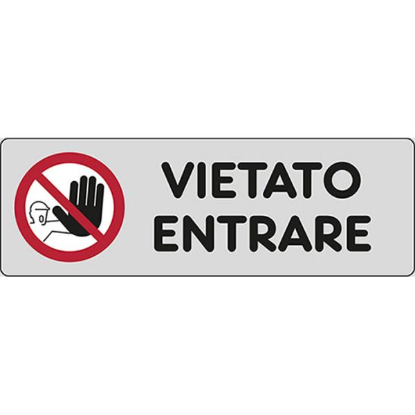 segnaletica adesiva di informazione argento