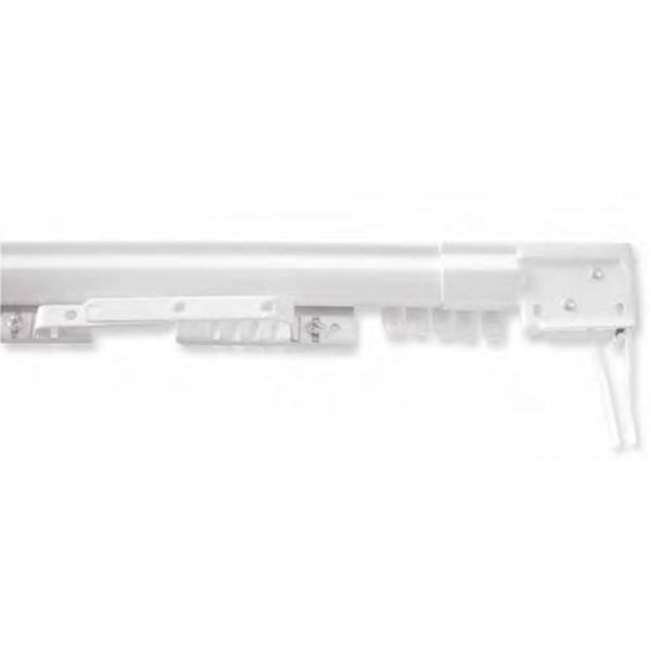 scorritenda estensibile in acciaio bianco