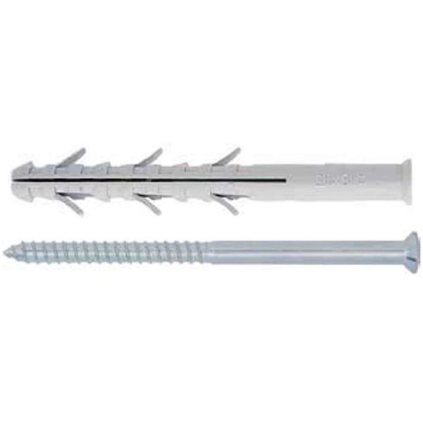 tassello in nylon prolungato 3 alette con vite torx