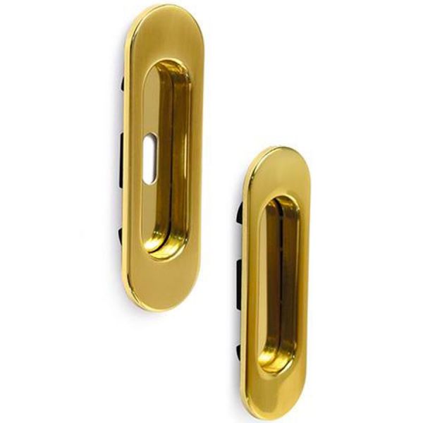 maniglia per porta scorrevole incasso ovale oro