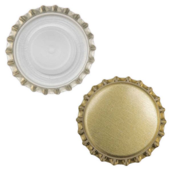 tappo a corona tipo anonimo oro brunito busta 100 pz.