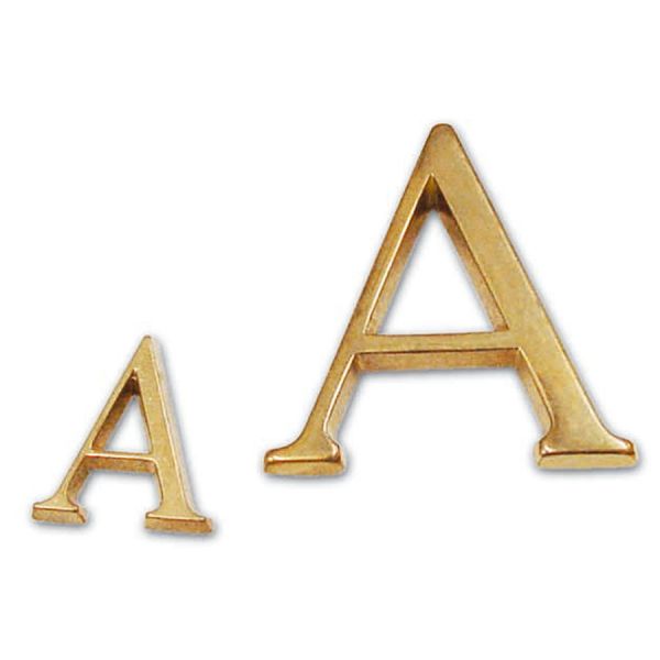 lettera in ottone 40 mm. a-m