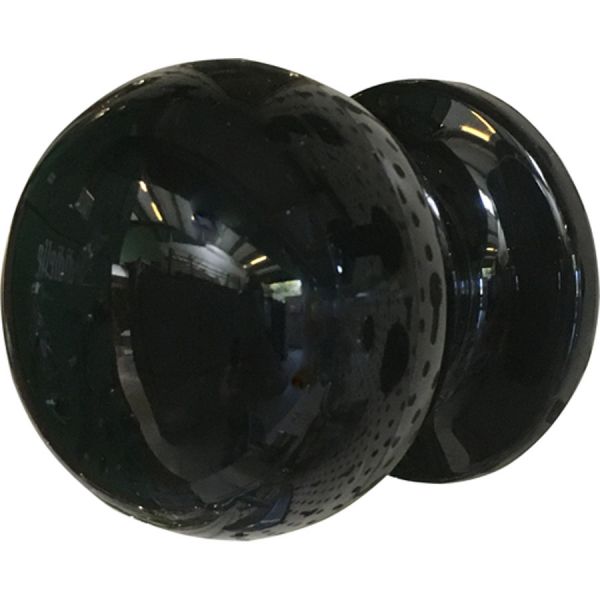 pomolo per portone in resina nero 70 mm.