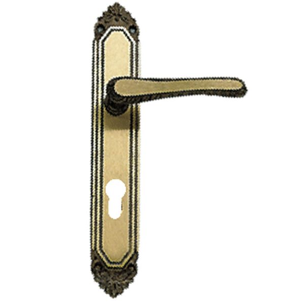 maniglia per porta in ottone bronzato