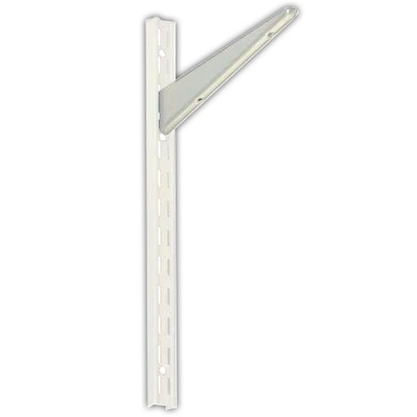 mensola per profilo in acciaio verniciato bianco