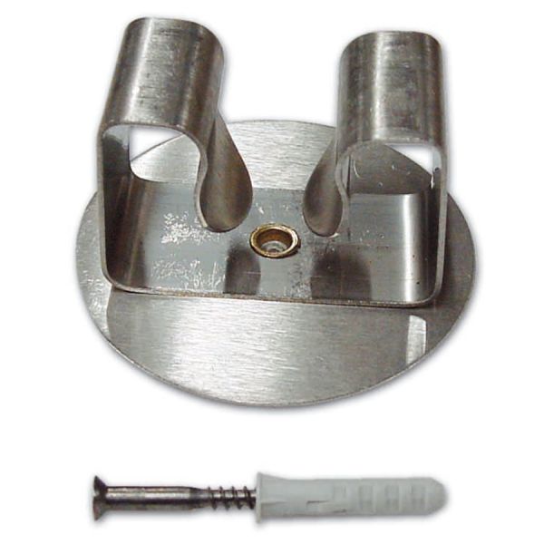 PORTASCOPA ADESIVO INOX - CF. BLISTER 1PZ