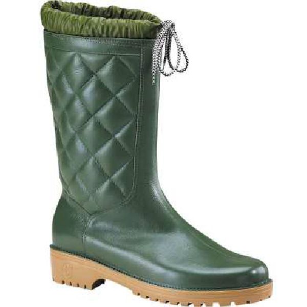 stivali in pvc verde a ginocchio invernali 