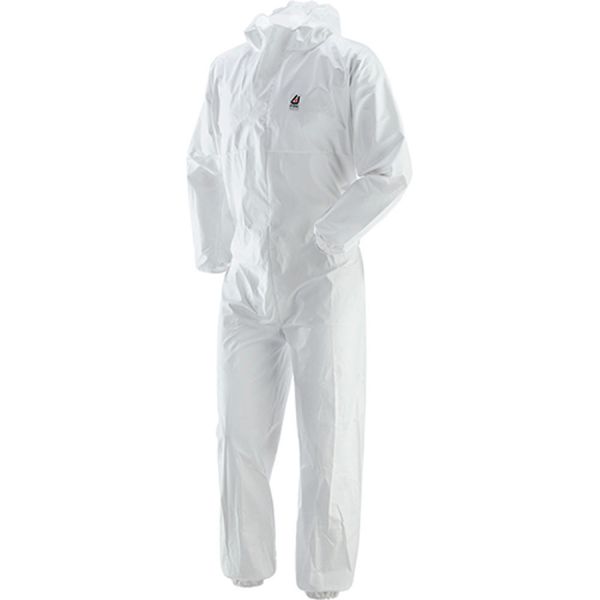 tuta in polipropilene bianco con cerniera