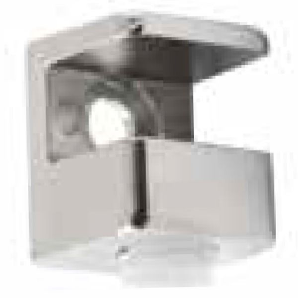 mensola reggivetro quadrata in zama cromata