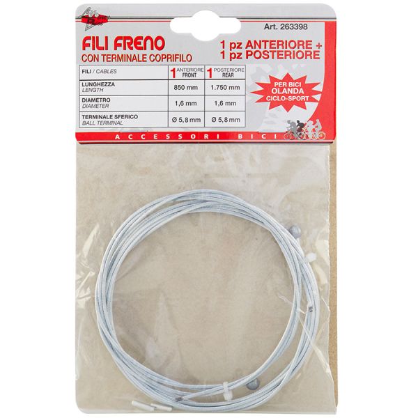 filo freno per cicli olanda kit 2 pz.