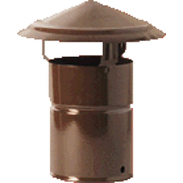 FUMAIOLO FISSO Ø12CM TUBO STUFA MARRONE