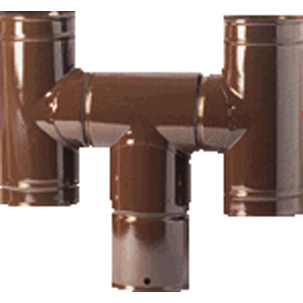FUMAIOLO H Ø10CM TUBO STUFA MARRONE
