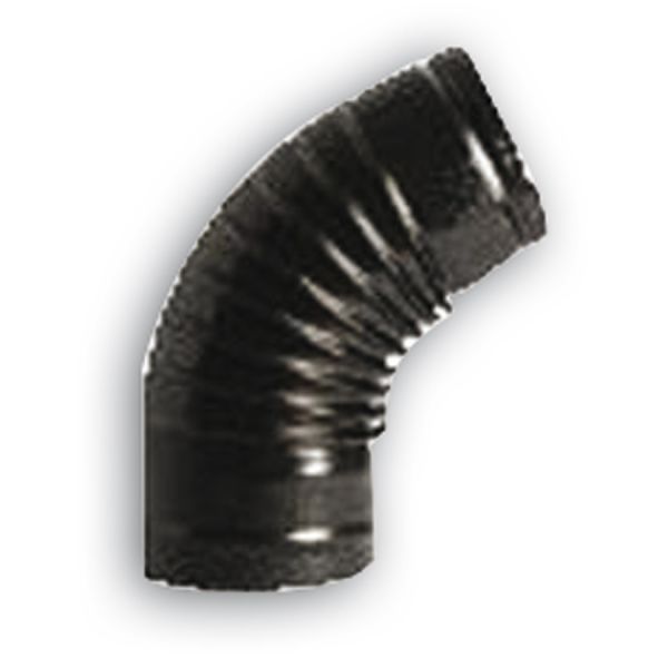 GOMITO 90° Ø10CM TUBO STUFA NERO OPACO