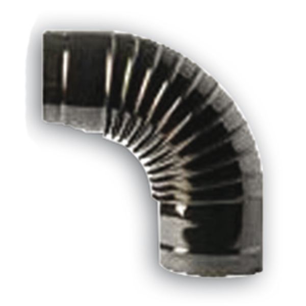 gomito per tubo stufa nero