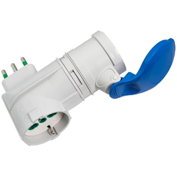 adattatore industriale spina ita 90° blu