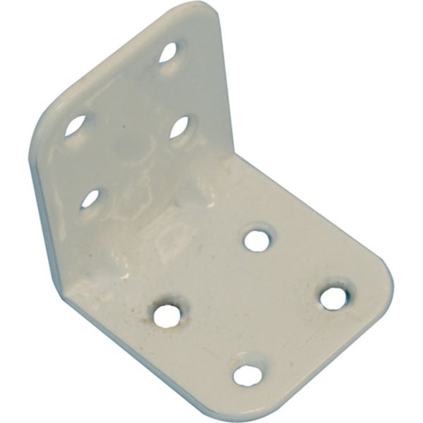 piastra per travi piegata nervata in acciaio bianco 788-b l 30