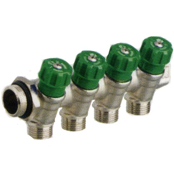 collettore 4 vie con valvola art. 397