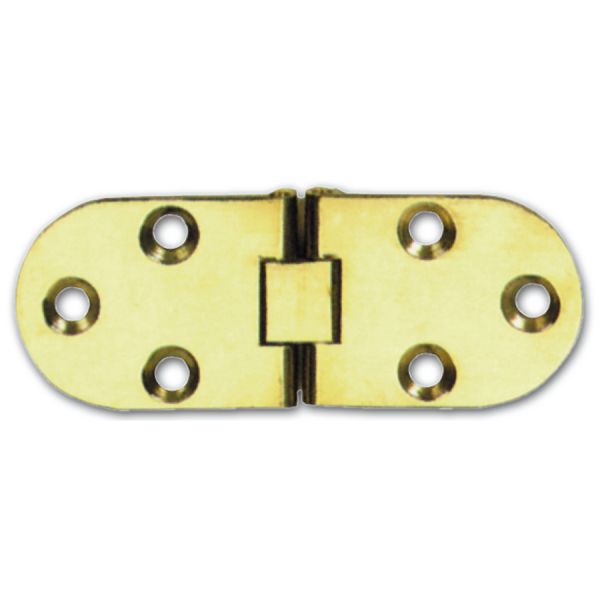 CERNIERA MOBILI A BISCOTTO OTTONE CON FERMO 80X30MM