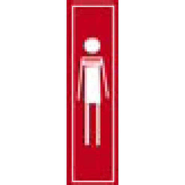 segnaletica adesiva di informazione colore rosso 