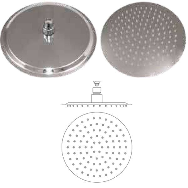 doccetta con giunto orientabile tonda in acciaio inox