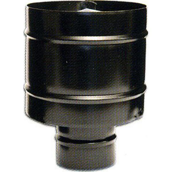 fumaiolo antivento per tubo stufa pellet acciaio inox nero*