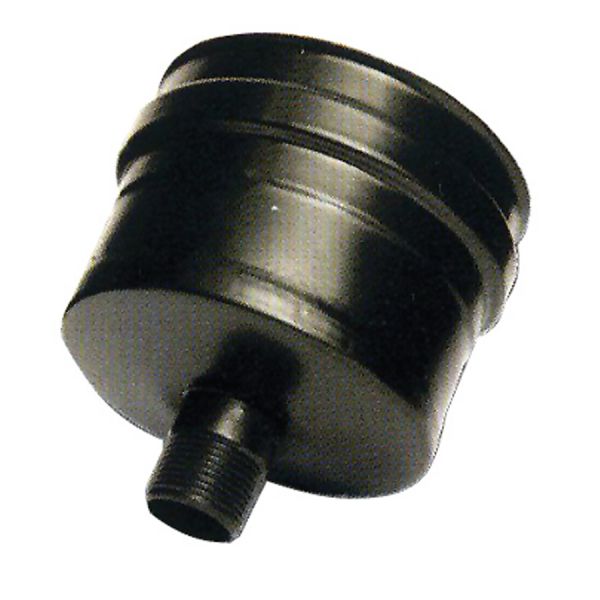 TAPPO ANTICONDENSA APERTO Ø12CM STUFA PELLET ACCIAIO INOX NERO