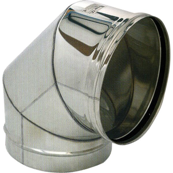 gomito per stufa pellet acciaio inox