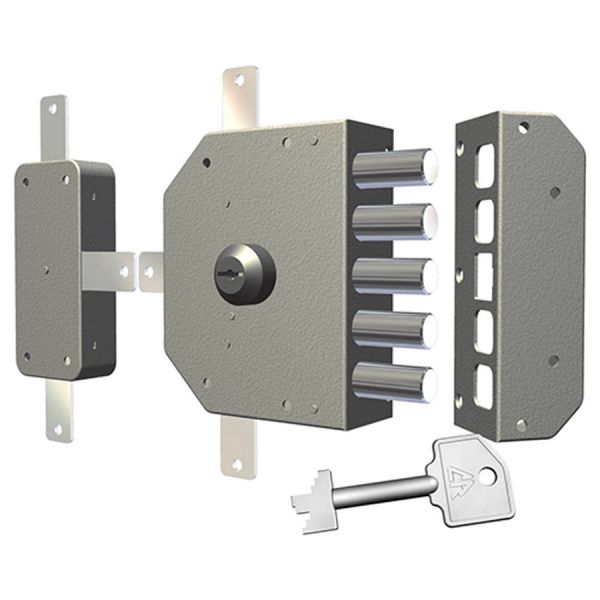 serratura da applicare con chiave a pompa 