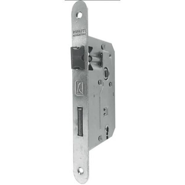 serratura patent da infilare bordo tondo cromo opaco bonaiti