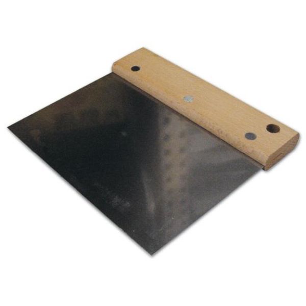 spatola per pareti manico piatto in legno