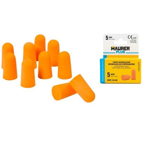 tappi auricolari monouso maurer plus (cf. 5 paia)