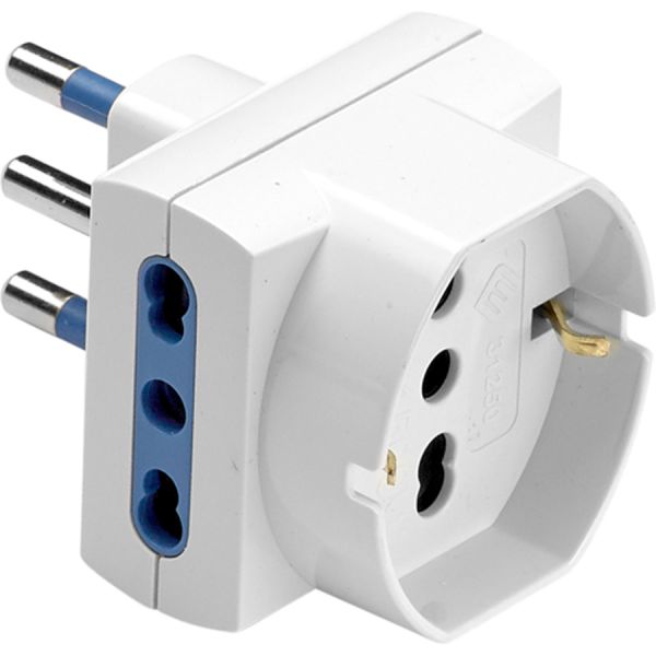adattatore triplo 16a bianco presa schuko p40 maurer