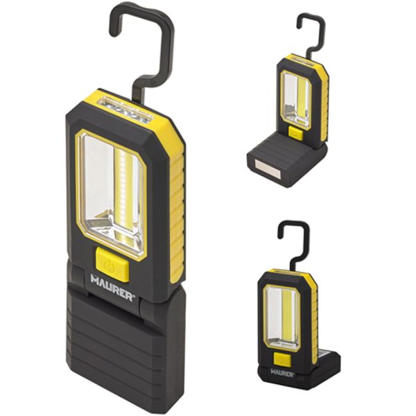 torcia a led pieghevole magnetica maurer