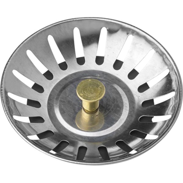 filtro per lavello cucina con tappo in metallo maurer