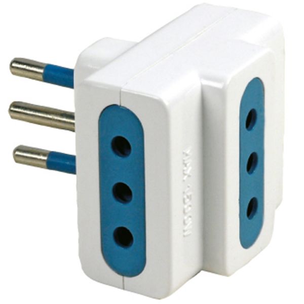ADATTATORE TRIPLO 10A BIANCO MAURER - CF. BUSTA