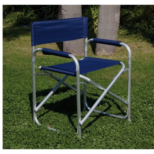 Sedia Regista Alluminio Spiaggia Blu' Papillon C/maniglia