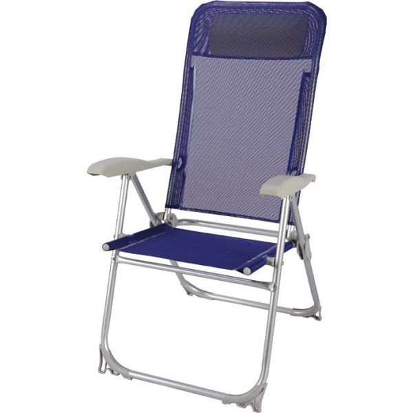 Sedia Pieghevole Alluminio Blu 67x60x48/122hcm Papillon C/maniglia