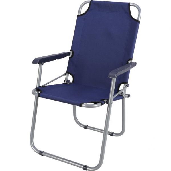 Sedia Pieghevole Acciaio Pvc Blu 65x55x44/90cm Papillon