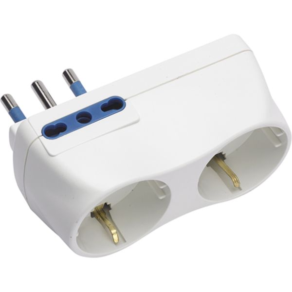 adattatore 2 prese schuko + 2 prese laterali maurer