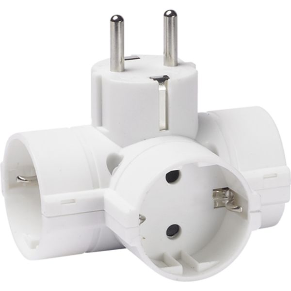 adattatore 3 prese schuko + spina schuko maurer