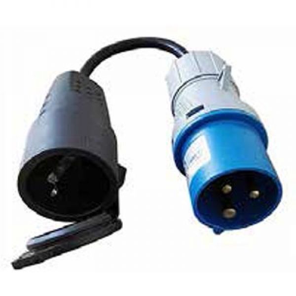 adattatore industriale spina cee+presa schuko maurer plus