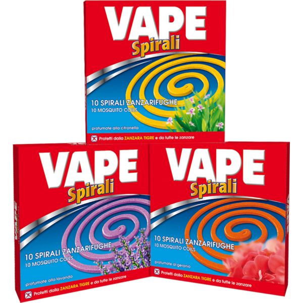 Insetticida Antizanzare A Spirale Vape Cf.10pz Profum. Assort.