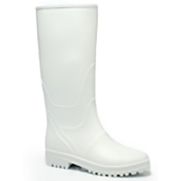 stivali in pvc bianco a ginocchio